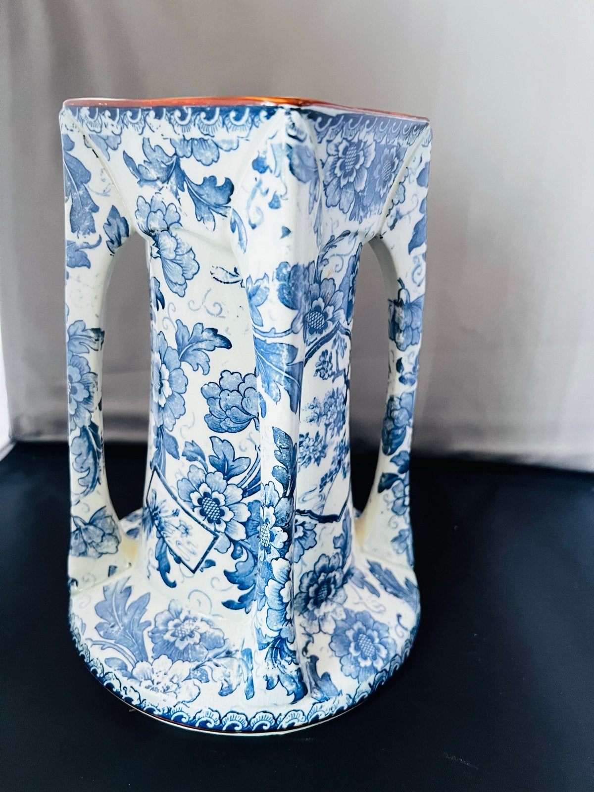Antieke Royal Bonn vaas, blauw-wit bloemmotief, 1755, Antiek en Kunst, Antiek | Vazen, Ophalen of Verzenden
