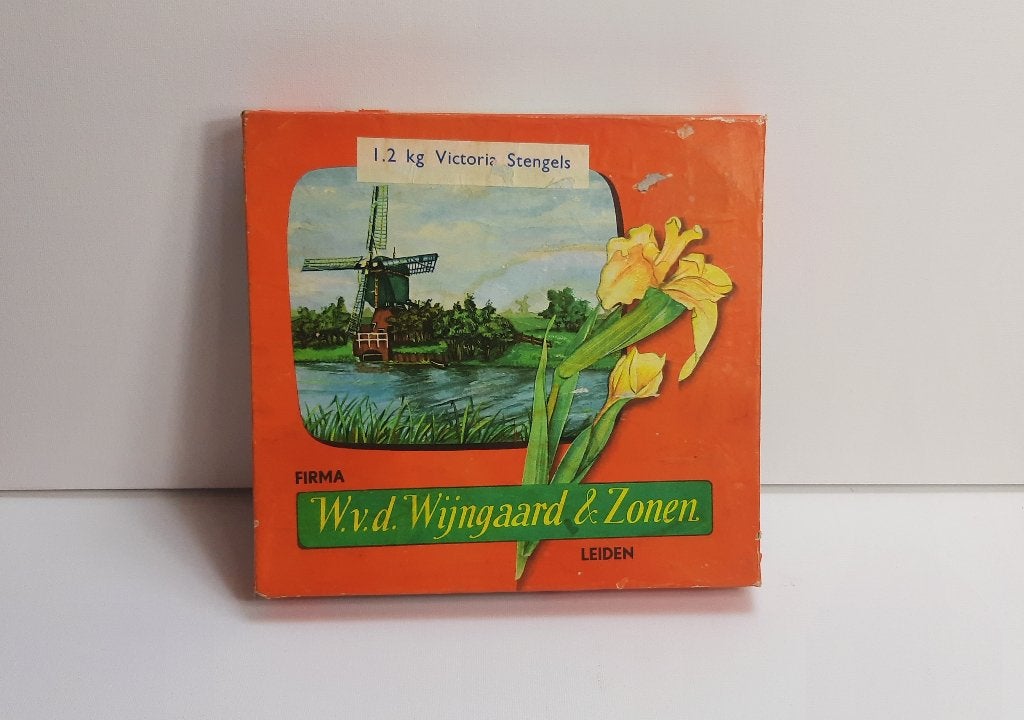 071-Zeldzaam blik, W. v. d. Wijngaard & Zonen Leiden., Verzamelen, Blikken, Ophalen of Verzenden, Zo goed als nieuw, Overige, Overige merken