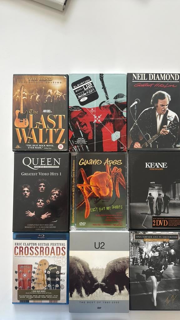 Grote collectie muziek DVD's en Blu-rays - Live concerten, Alle leeftijden, Boxset, Muziek en Concerten, Ophalen of Verzenden