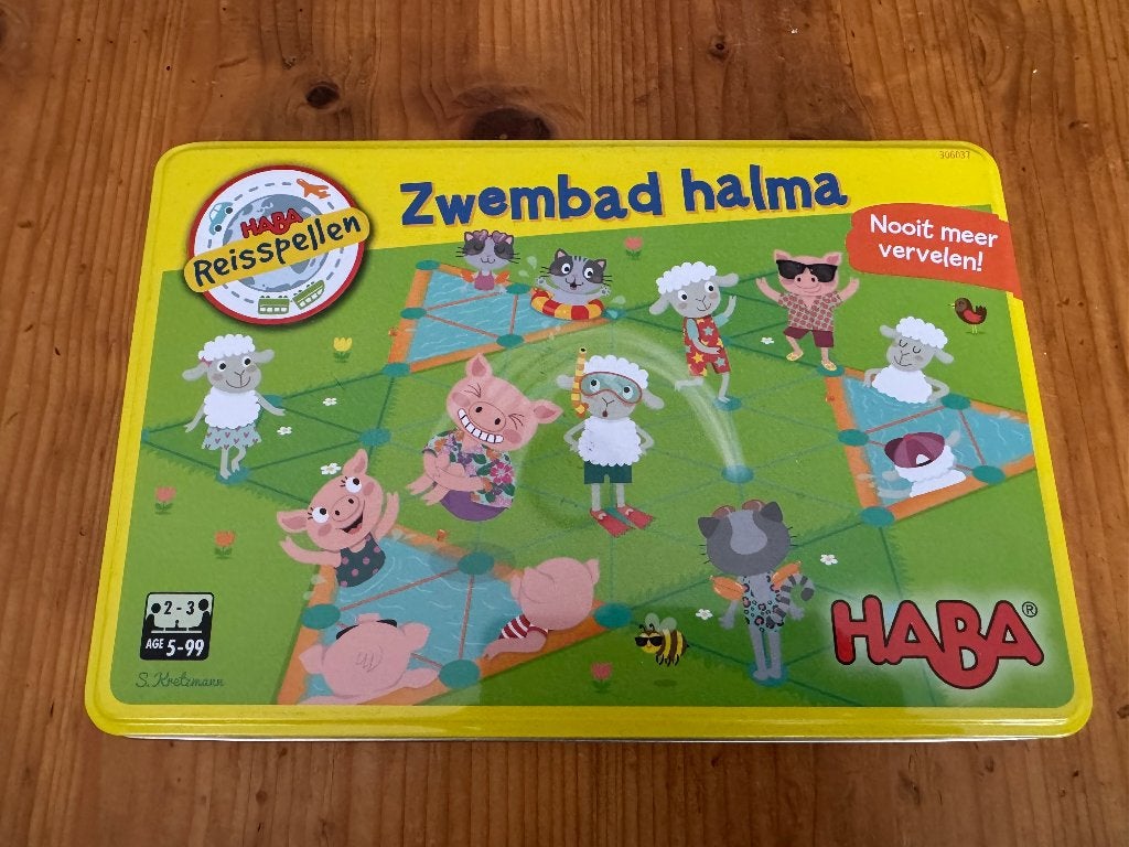 Zwembad halma bordspel, Ophalen, Gebruikt, HABA