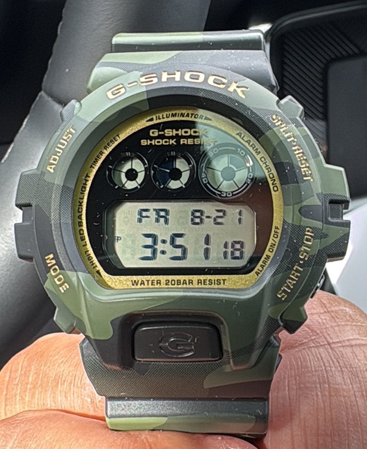 Volwassene G-Shock Classic Style Bold Camo Horloge, Sieraden, Tassen en Uiterlijk, Ophalen, Nieuw, Groen, Jongen of Meisje