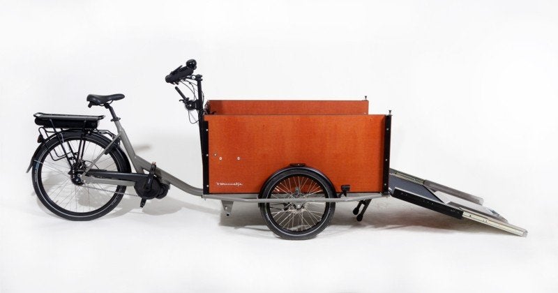 Electrische rolstoelbakfiets van 't Mannetje, Ophalen, Gebruikt