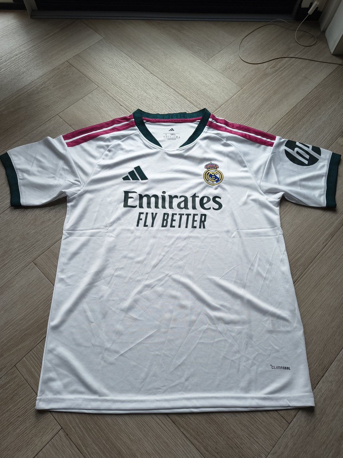 Real Madrid Thuisshirt Maat L, Wit, Nieuw, Ophalen of Verzenden, Maat 42/44 (L)