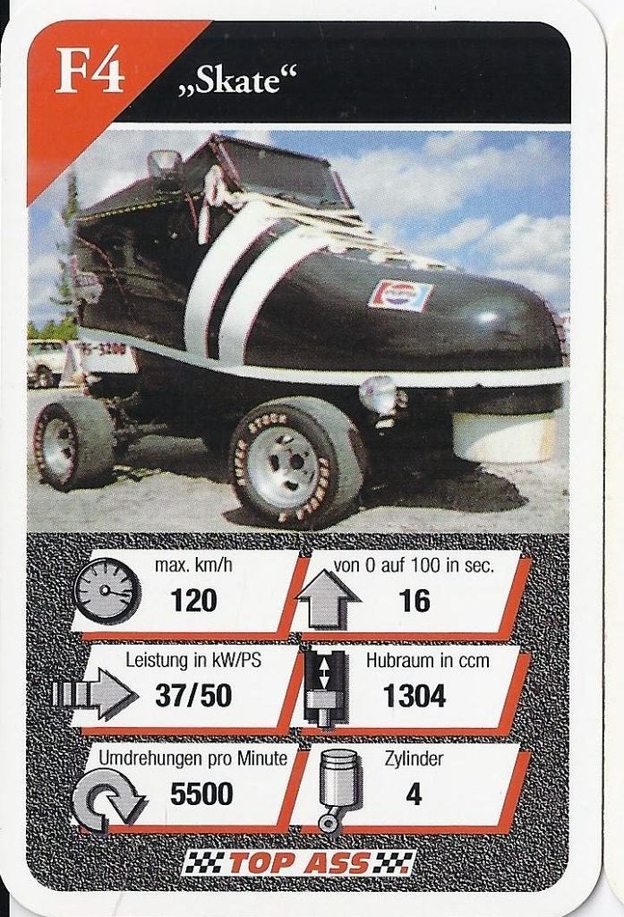 Kw2104 autokaartje autosport skate (f4), Ophalen of Verzenden, Zo goed als nieuw, Auto's