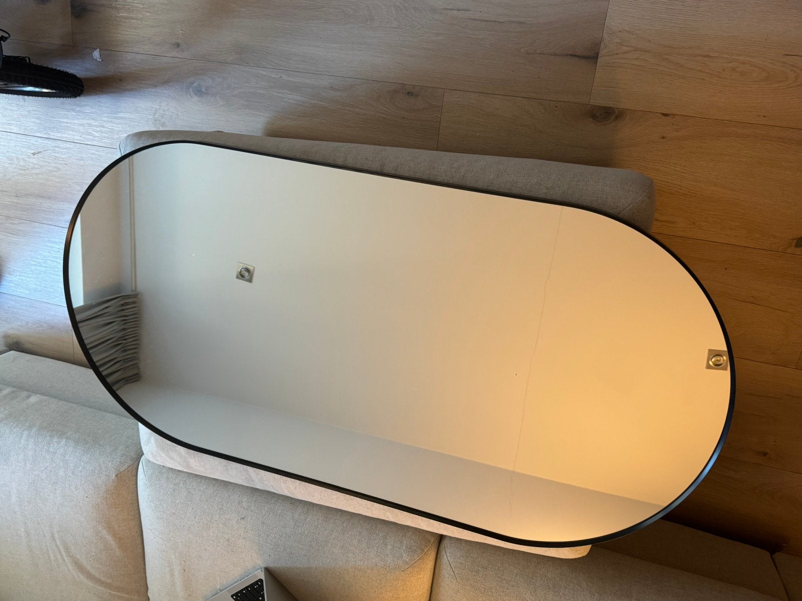 LINDBYN Mirror/ Spiegel, Ophalen, Zo goed als nieuw, Rechthoekig, Minder dan 50 cm