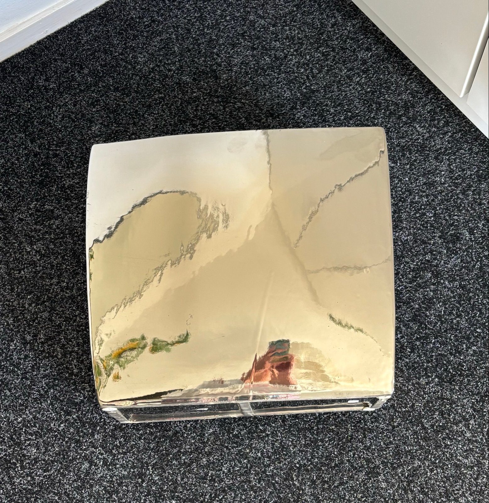 Robuuste zilverkleurige PLANTENBAK, Ophalen, Gebruikt, Minder dan 60 cm, Binnen