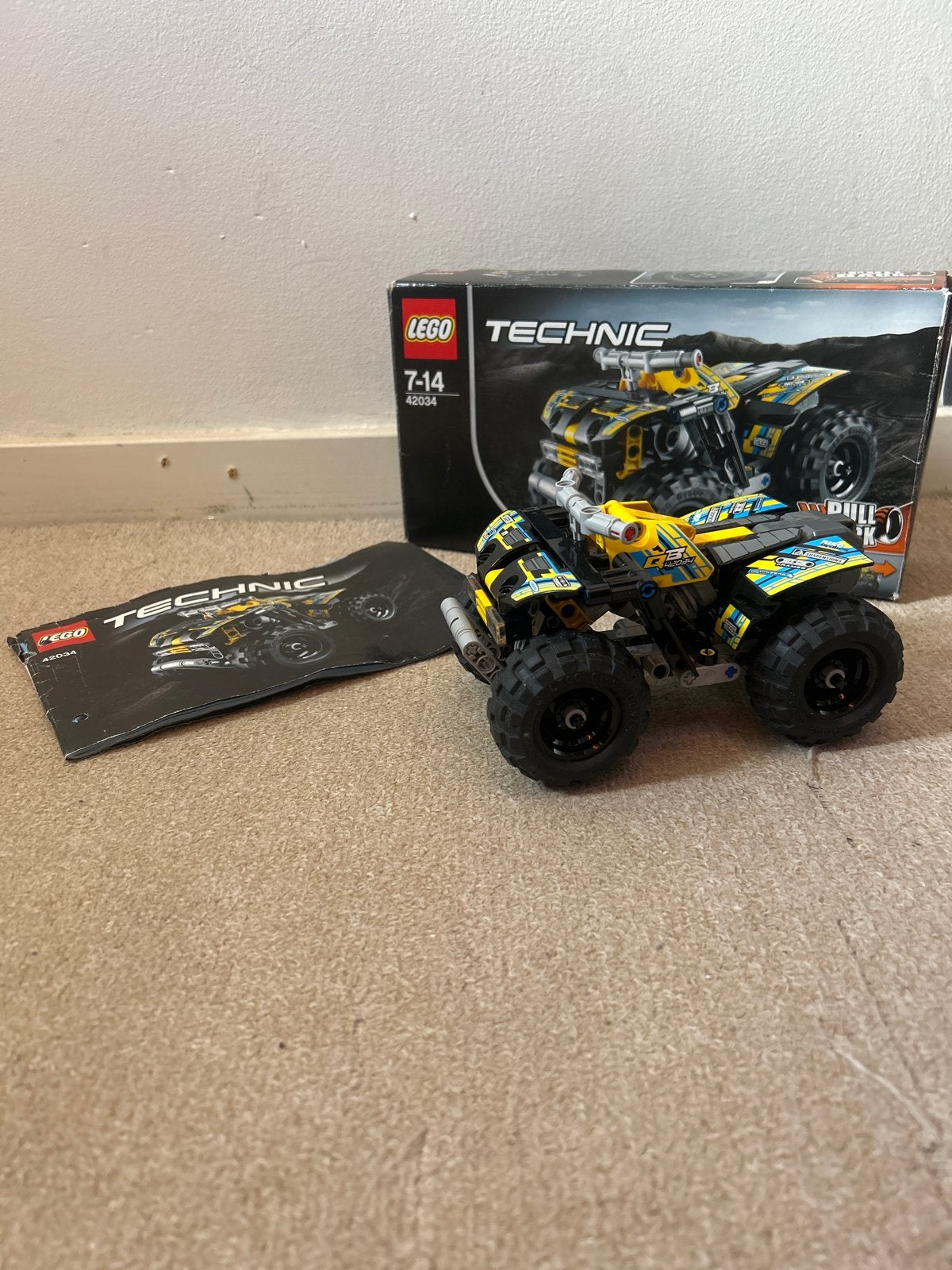 LEGO Technic 42034 Quad Bike - Zo goed als nieuw, Inclusief instructies, Lego, Ophalen of Verzenden, Zo goed als nieuw