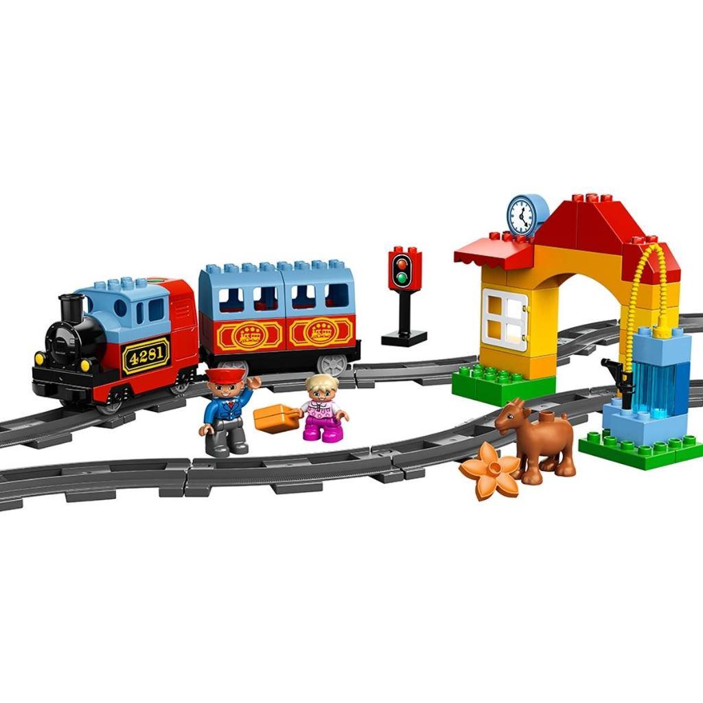 Complete Duplo treinset 10507 + rails + station + onderdelen, Kinderen en Baby's, Speelgoed | Duplo en Lego, Ophalen, Gebruikt