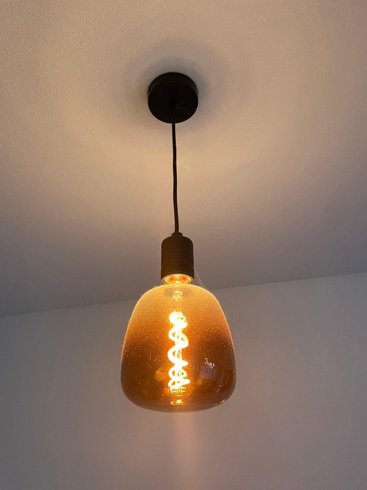 Hanglamp funky, Huis en Inrichting, Lampen | Hanglampen, Ophalen of Verzenden, Minder dan 50 cm, Retro, Glas