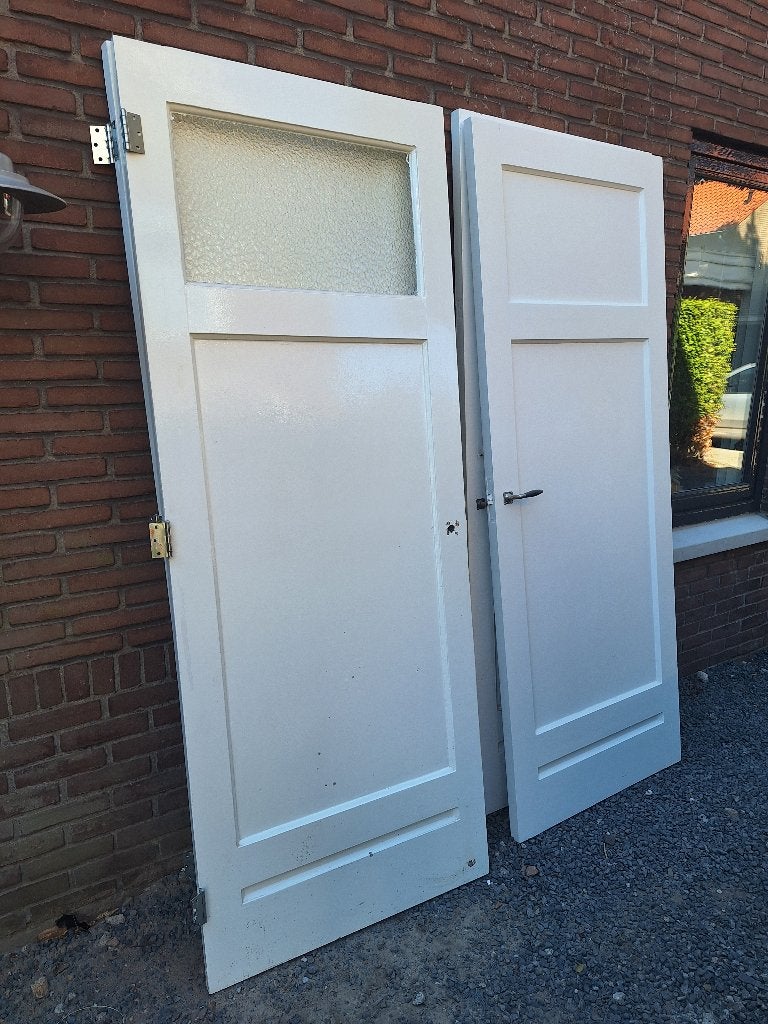 Jaren '30 paneeldeuren, Ophalen, Gebruikt, 80 tot 100 cm, Binnendeur