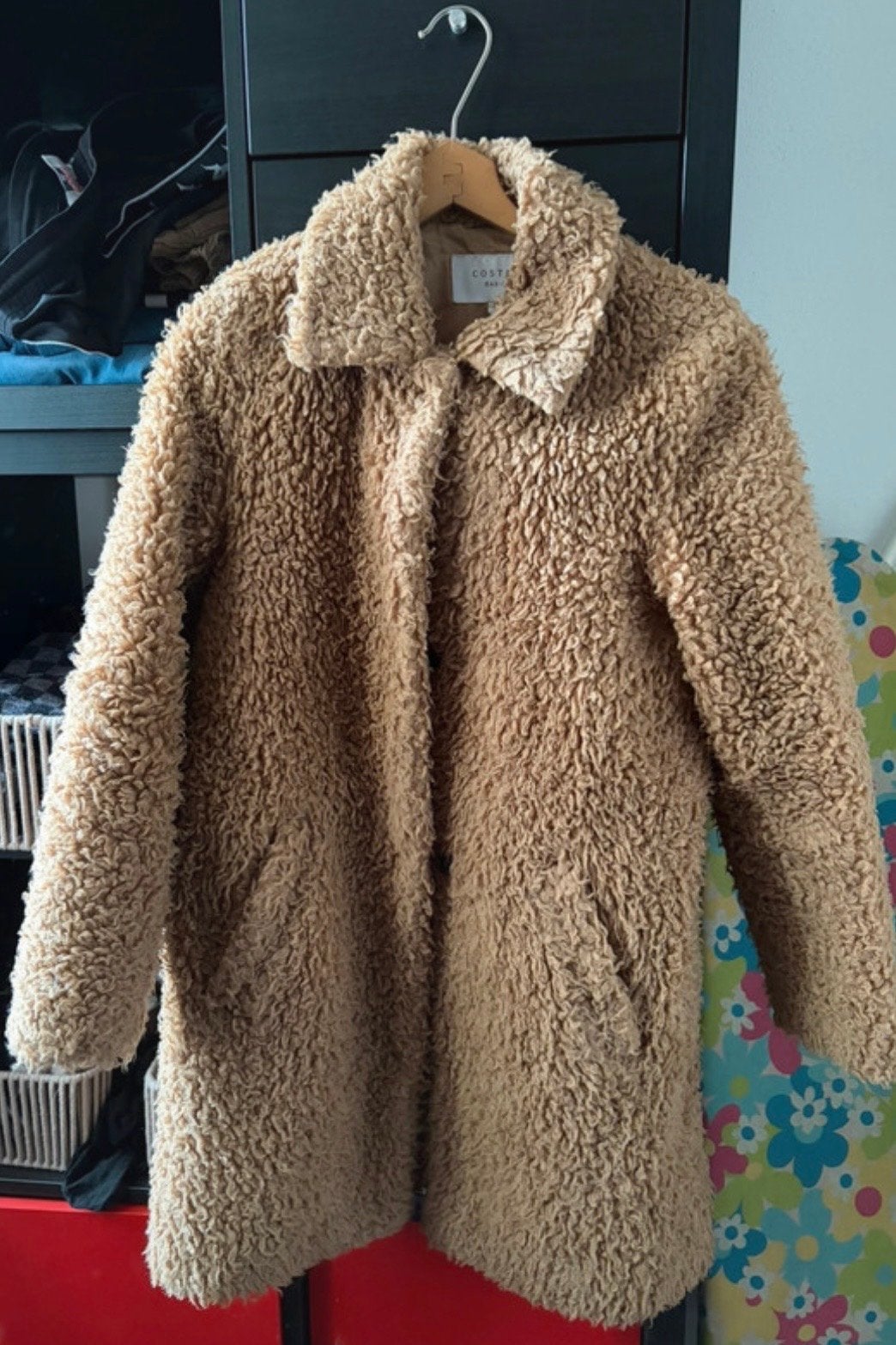 Costes teddy winterjas maat XS, Ophalen of Verzenden, Gedragen, Maat 34 (XS) of kleiner, Beige