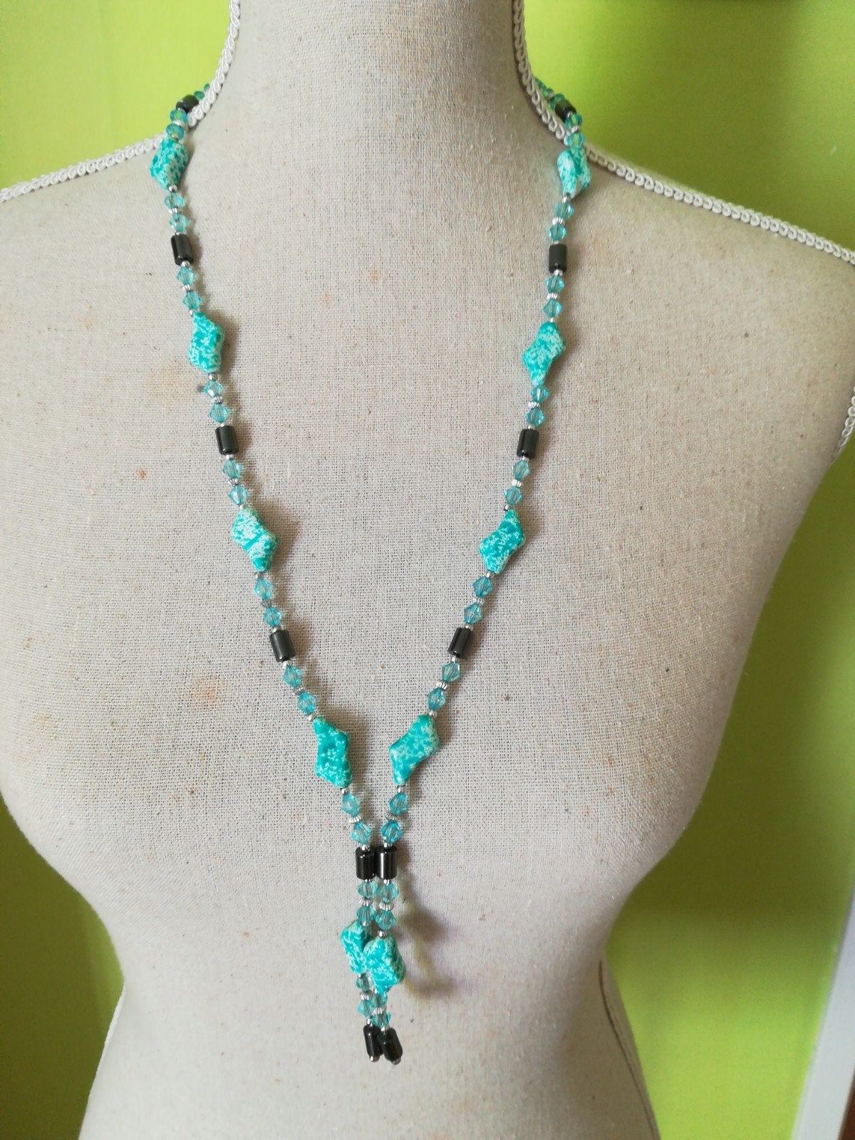 Magnetische ketting/armband, Sieraden, Tassen en Uiterlijk, Kettingen, Ophalen of Verzenden, Zo goed als nieuw, Blauw, Overige materialen