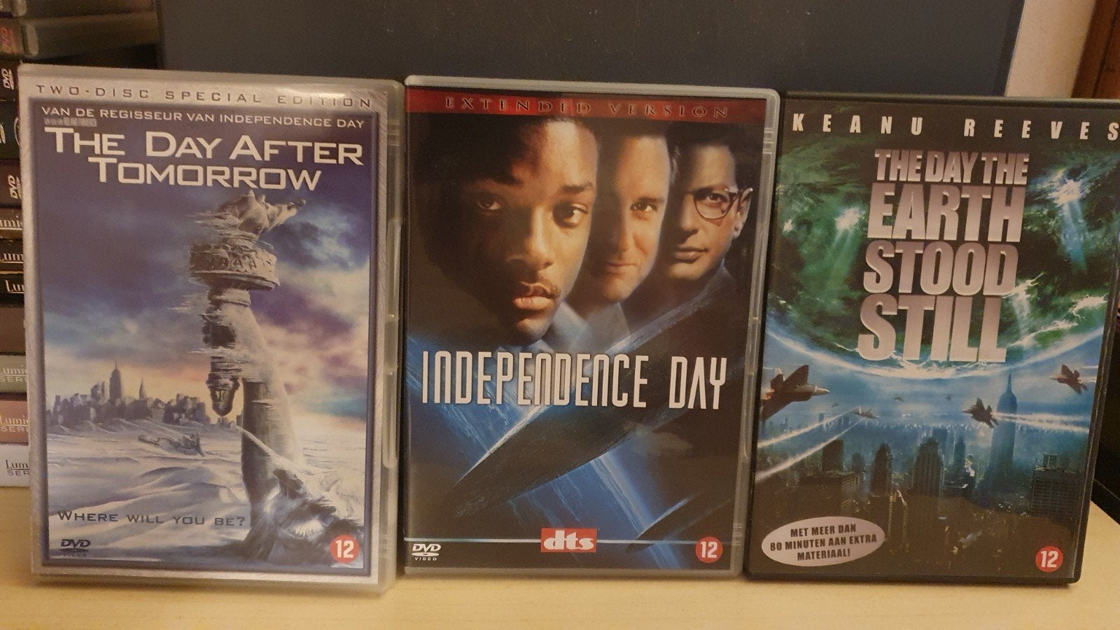 3x Sci-Fi DVD Box:The Day After Tomorrow, Independence Day,, Nederlands, Bonusmateriaal, Ophalen of Verzenden, Vanaf 12 jaar