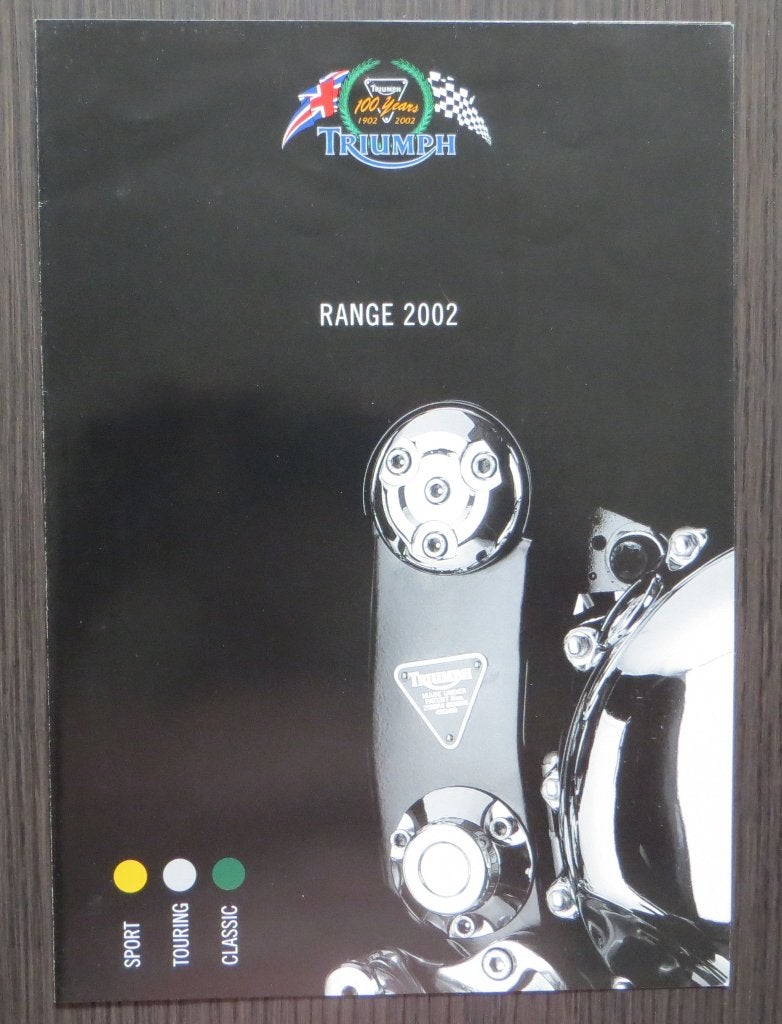 Folder Triumph modellen 2002 - 4 blz (Engels), Verzenden, Triumph