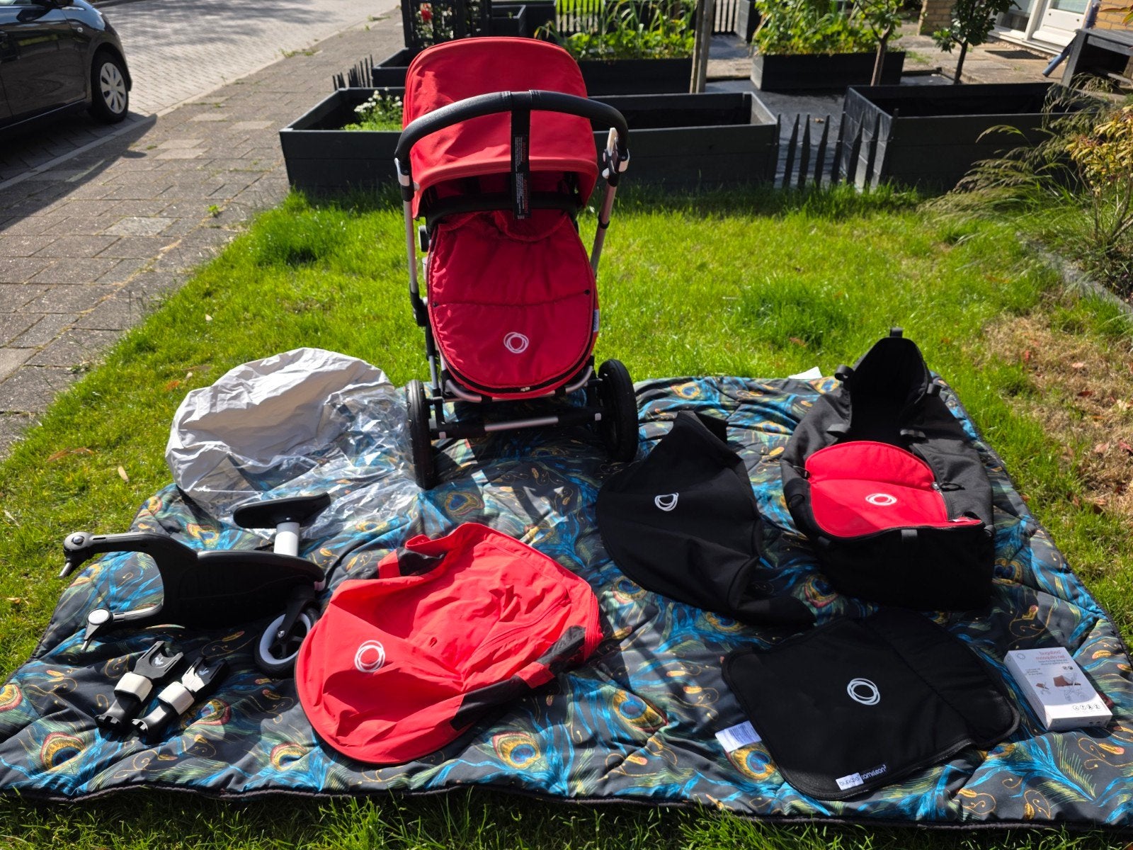 Bugaboo Cameleon 3 Rood en Zwart, Ophalen, Gebruikt, Bugaboo, Combiwagen