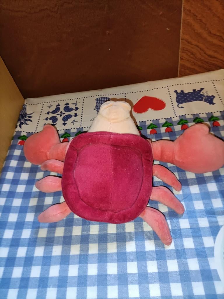 Sebastiaan de krab  knuffel De kleine zeemeermin Disney, Ophalen of Verzenden, Zo goed als nieuw