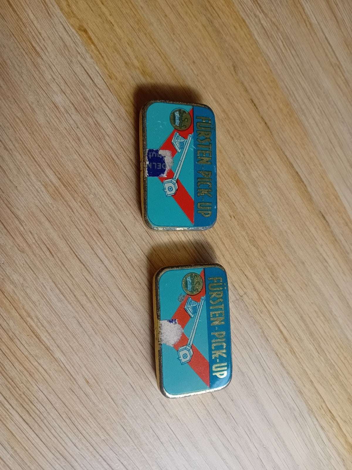 2 Vintage Fürsten Pick-Up blikken doosjes, Ophalen of Verzenden, Gebruikt