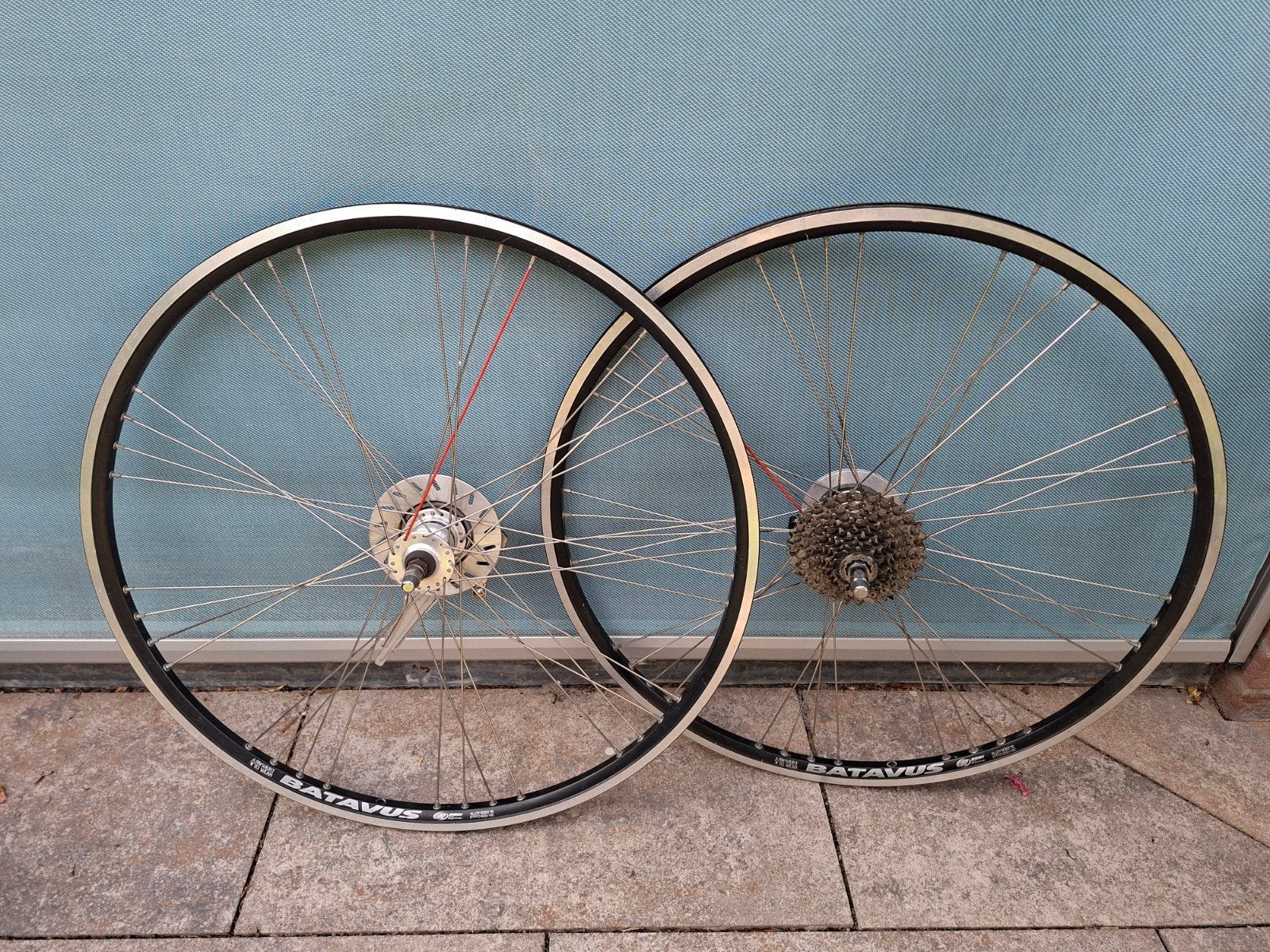 Voorwiel 28 inch met rollerbrake rem Batavus Compass, Remmen, Gebruikt, Ophalen of Verzenden, Aluminium