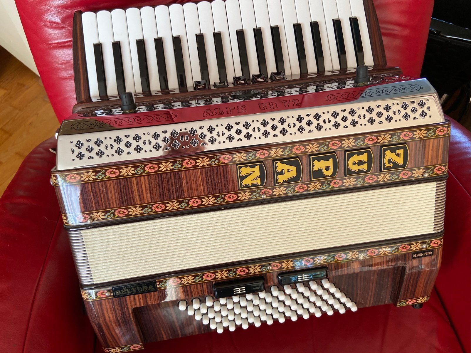 Zupan Alpine, Muziek en Instrumenten, Accordeons, Overige merken, Gebruikt, 72-bas, Met koffer