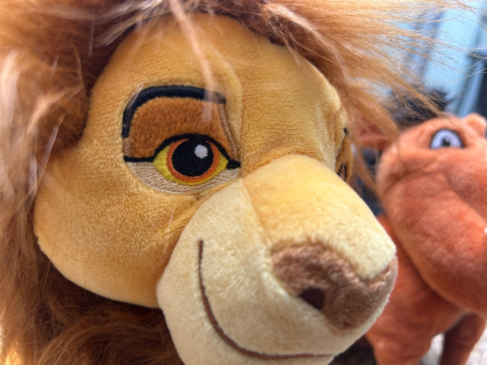 Disney Lion King Simba en Pumba knuffels, Disney, Geel, Ophalen of Verzenden, Zo goed als nieuw