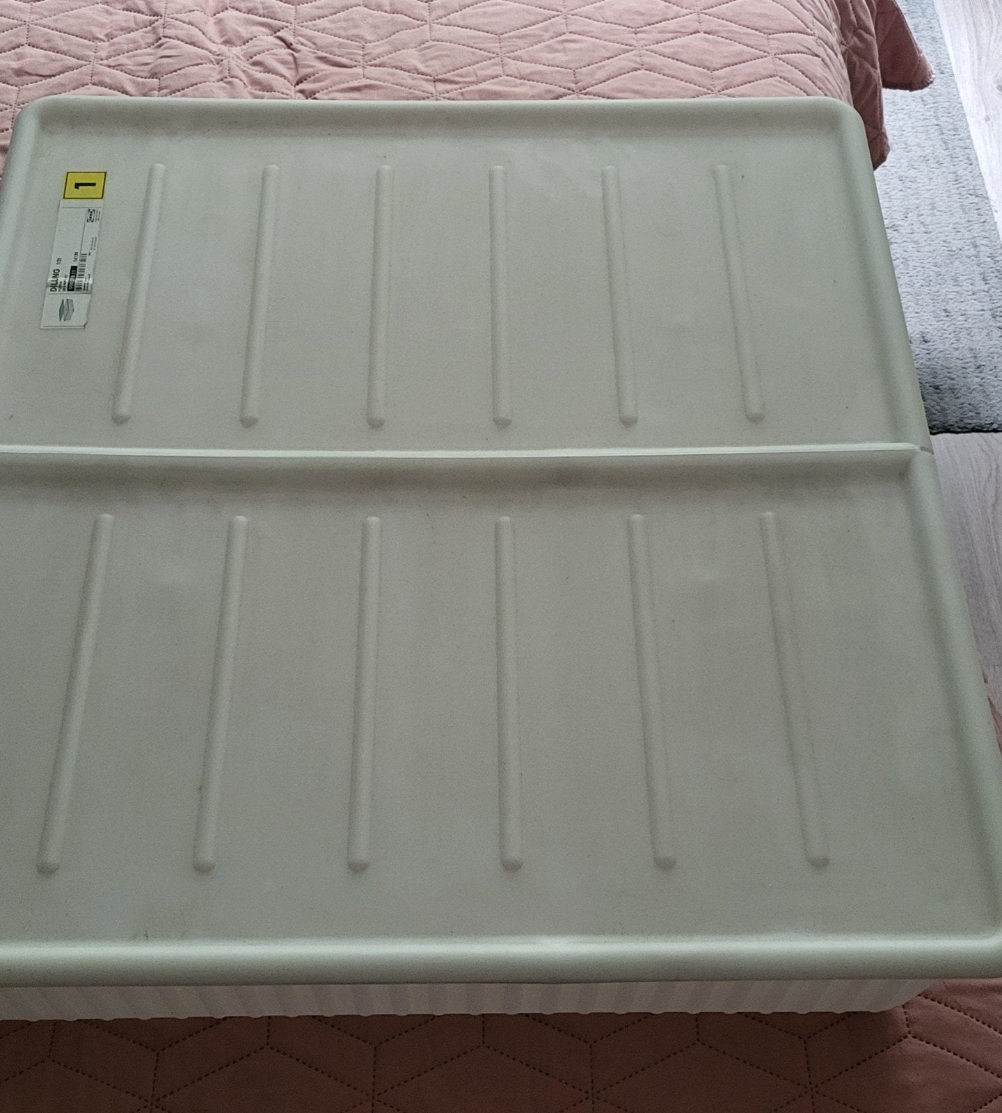 Ikea Dilling opbergbak met deksel - 70x76x20 cm, Ophalen, Gebruikt, Wit, Kunststof
