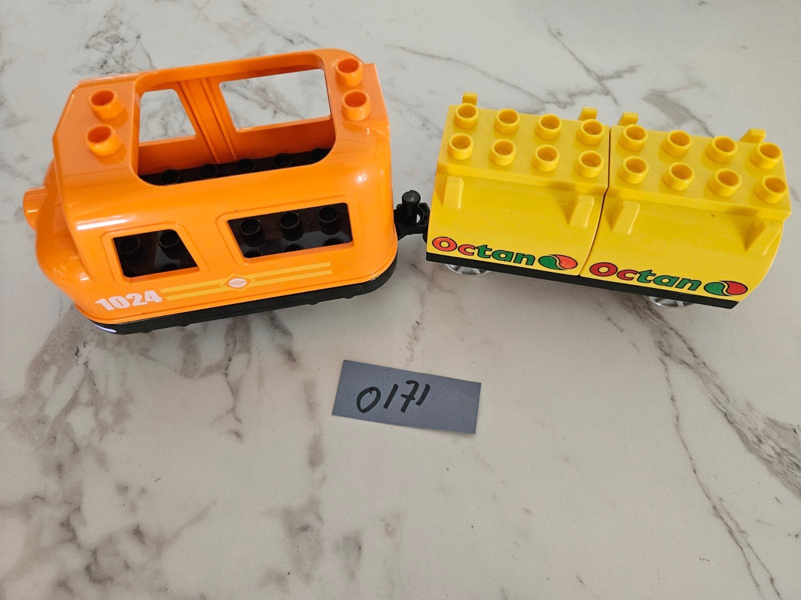 0171 Duplo Elektrische Trein oranje, Kinderen en Baby's, Ophalen, Zo goed als nieuw, Duplo