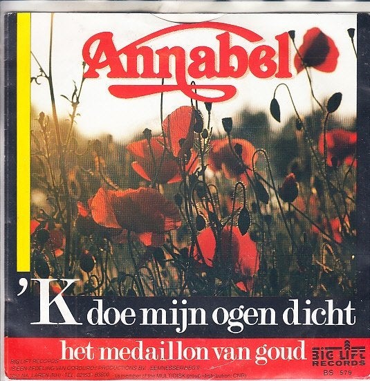 annabel - 'k doe mijn ogen dicht ( piraat/1985), Cd's en Dvd's, Vinyl Singles, Zo goed als nieuw, Ophalen of Verzenden