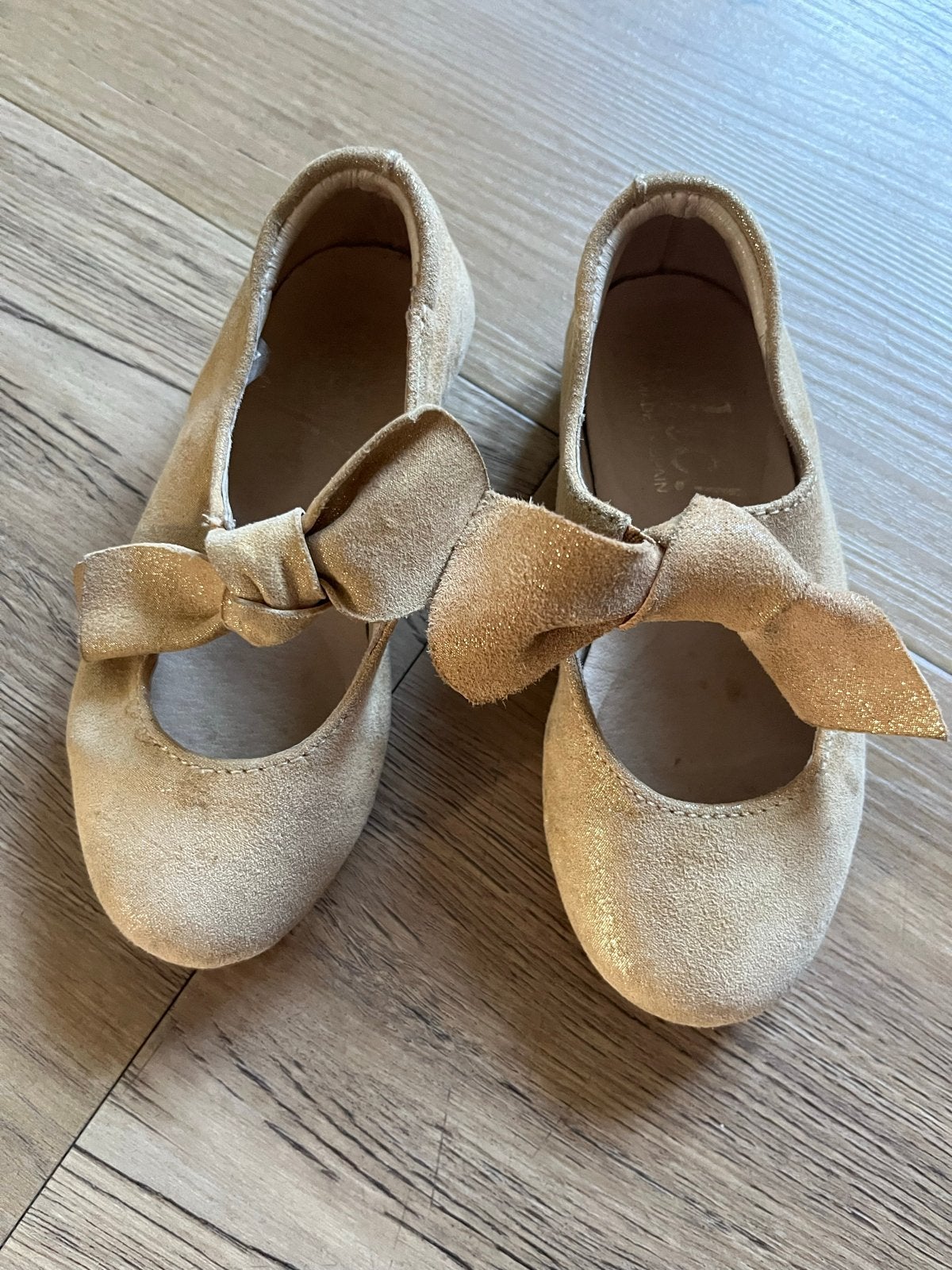 Gouden Clic Ballerina's met Strik - Maat 25, Ophalen of Verzenden, Gebruikt, Meisje, Schoenen