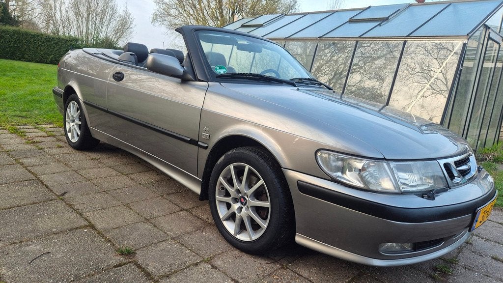 Saab 9-3 Cabrio 2.0t S LUXURY AUTOMAAT HIRSCH TUNING 195 PK, Gebruikt, 4 stoelen, 1600 kg, Zilver of Grijs