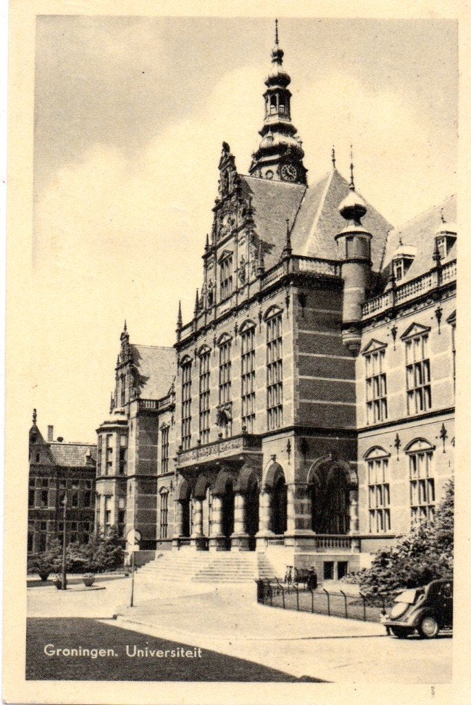 Groningen  Universiteit, Ophalen of Verzenden, 1940 tot 1960, Gelopen, Groningen