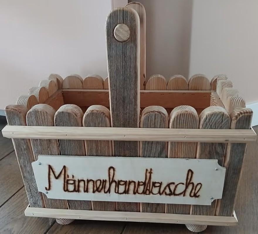Houten flessenkrat voor 7 flessen, Minder dan 50 cm, Minder dan 50 cm, Ophalen of Verzenden, Zo goed als nieuw