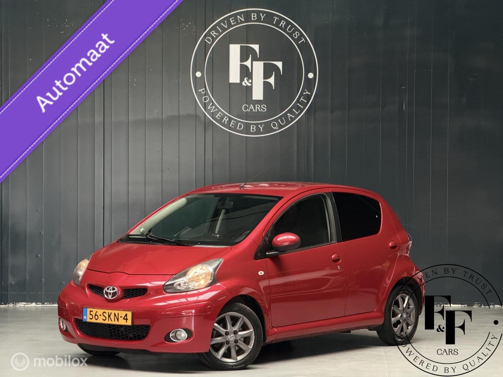 Toyota Aygo 1.0-12v Aspiration Red Navigator|Automaat|NAP|Na, Euro 5, Stof, Gebruikt, Zwart