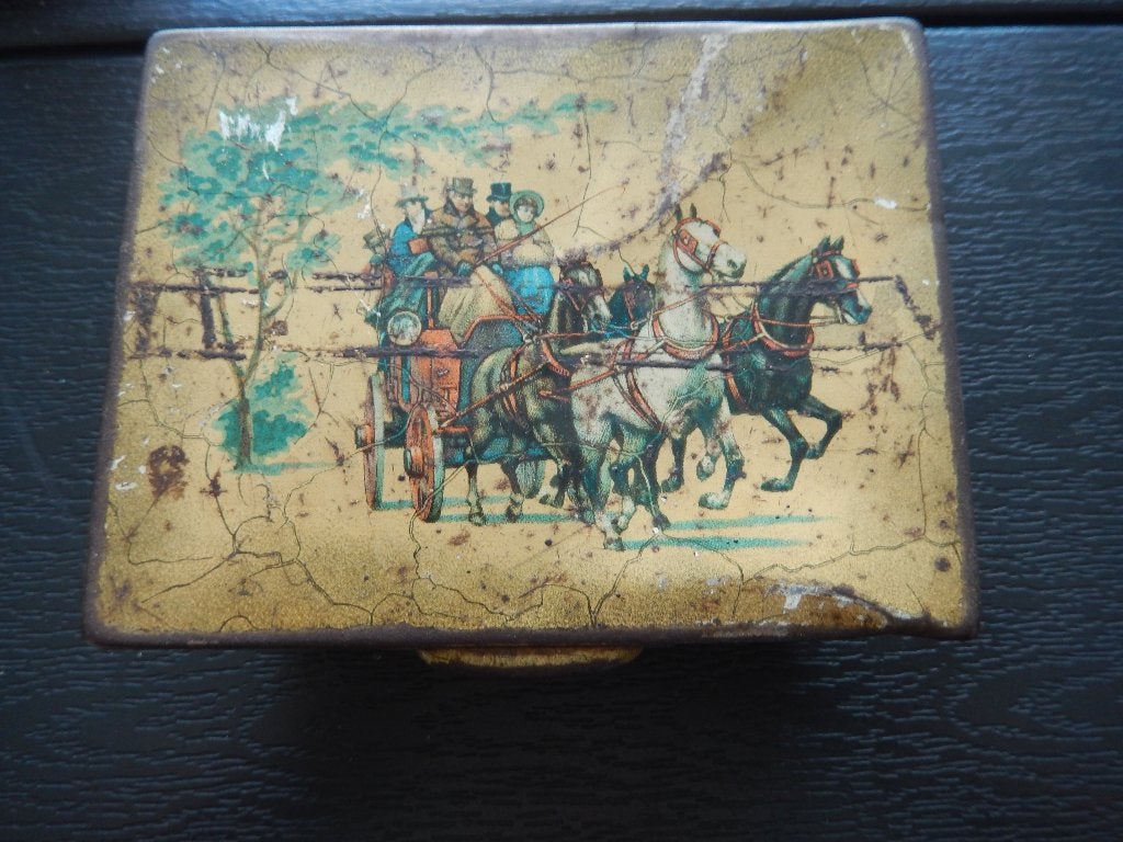 Oud blikje: paarden, Ophalen of Verzenden, Gebruikt, Overige