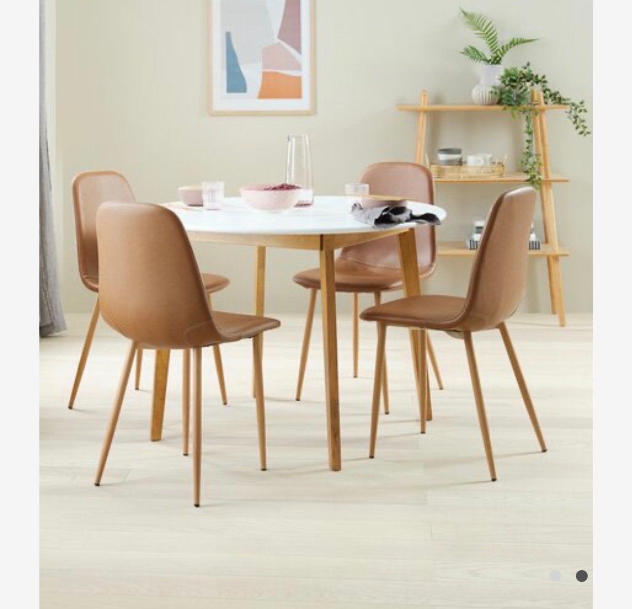 JYSK Eettafel Rond - Modern Design, Gebruikt, Rond, Vier personen, Overige houtsoorten
