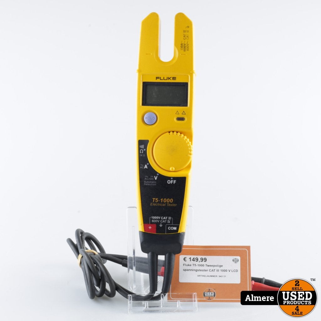Fluke T5-1000 Tweepolige spanningstester CAT III 1000 V LCD