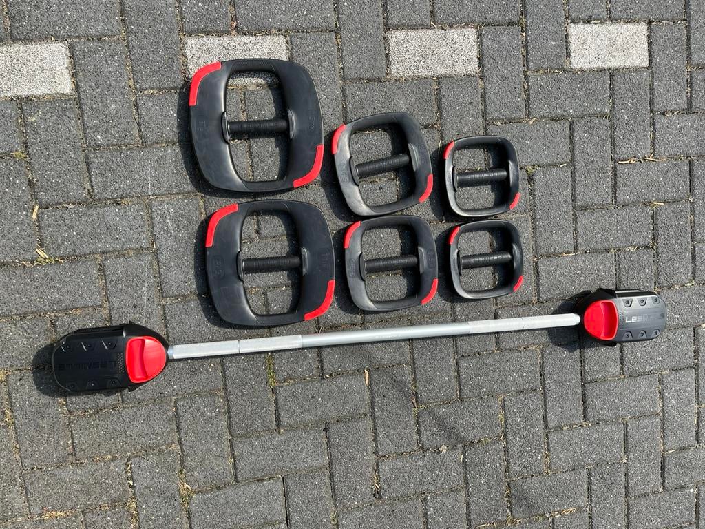 Les mills smartbar set 2.0 smart bar met schijven, Sport en Fitness, Fitnessmaterialen, Ophalen of Verzenden, Zo goed als nieuw