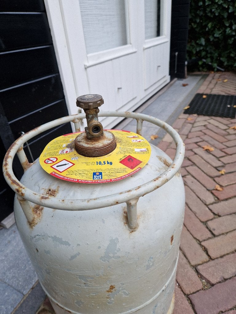 Gasfles 10,5 kg propaan vol, Ophalen, Gebruikt