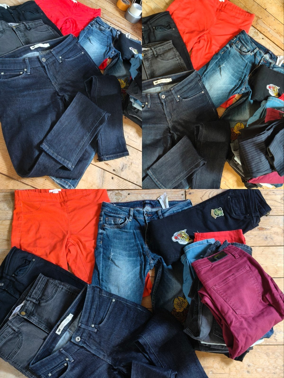 Partij kleding 14 spijkerbroeken 3 leggings, Ophalen, Overige kleuren, W28 - W29 (confectie 36), Levis, mohito, vero moda