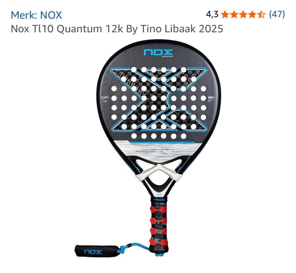 Nox padel racket, Sport en Fitness, Ophalen of Verzenden, Zo goed als nieuw