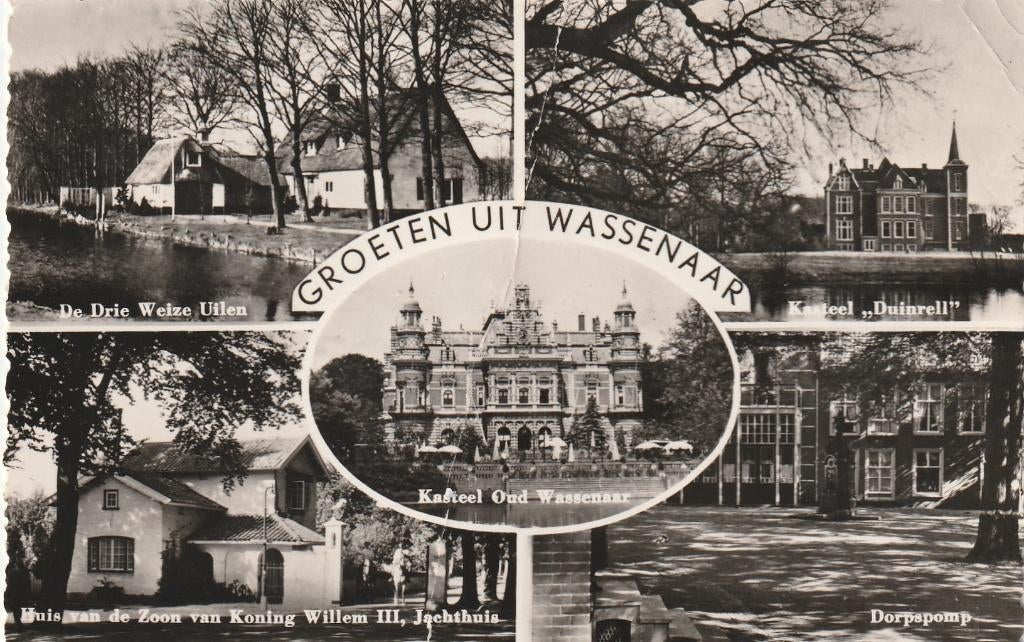 WASSENAAR Drie Weize Uilen Jachthuis Kasteel Dorpspomp, Verzenden, 1960 tot 1980, Ongelopen, Zuid-Holland