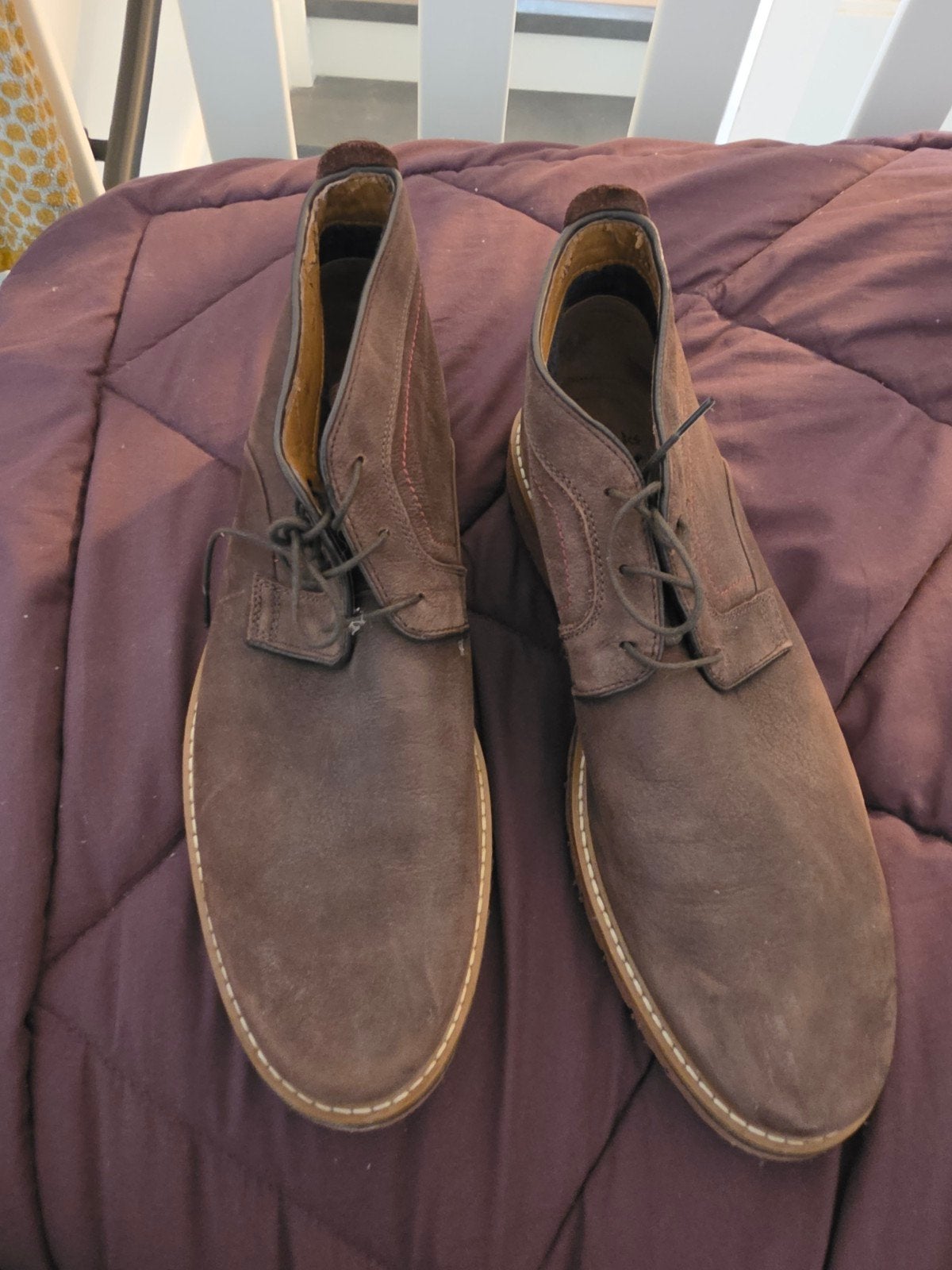 Bruine suède boots - Maat 42, Boots, Ophalen of Verzenden, Gedragen, Onbekend