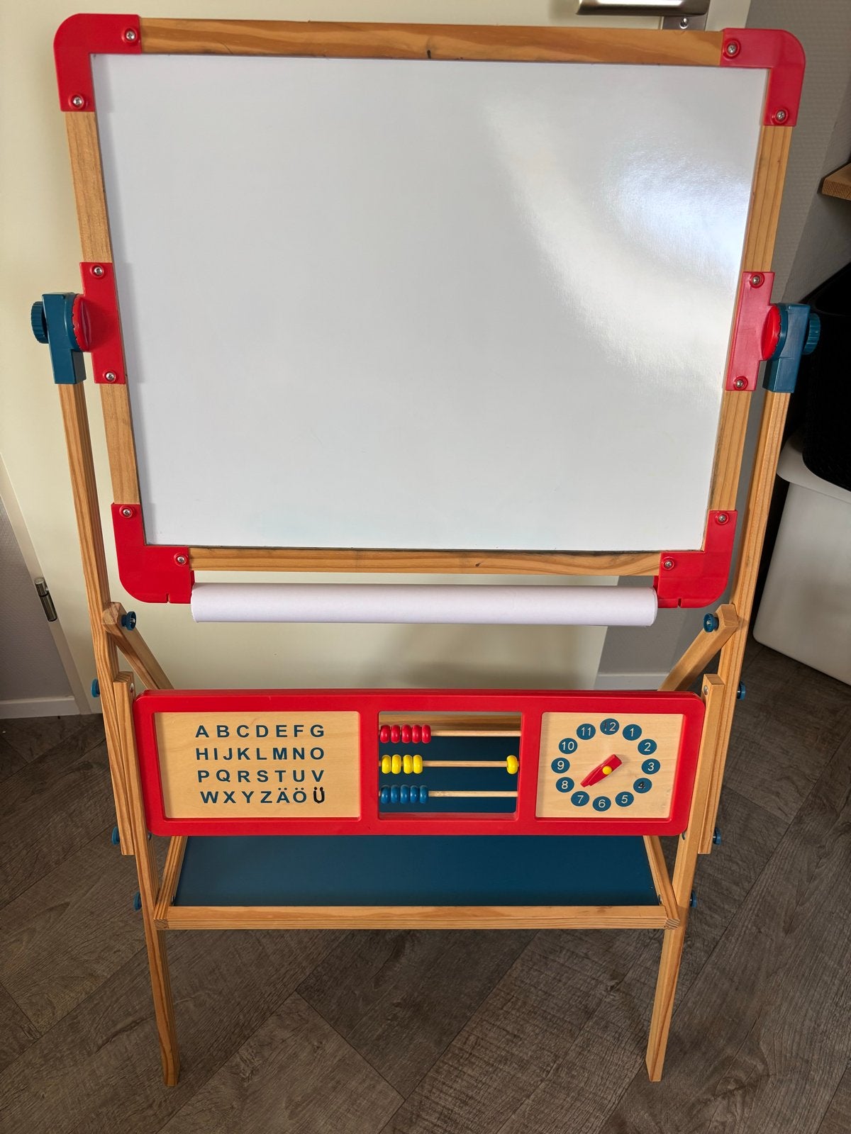 Houten Tekenbord / Schoolbord met Telraam en Klok, Kinderen en Baby's, Ophalen, Gebruikt, Knutselen