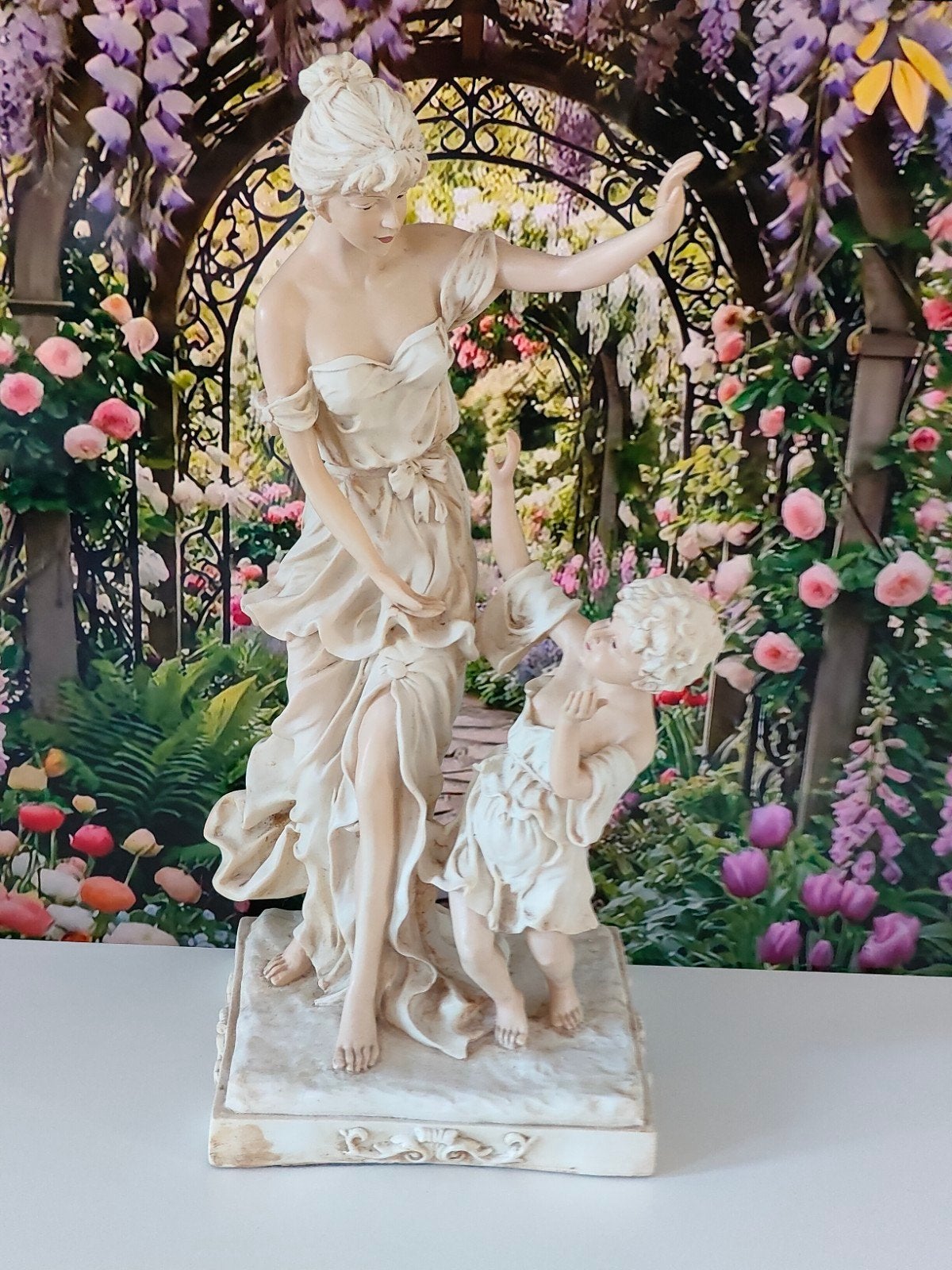 Decor beeld vrouw en kind | 50 cm | moeder-kind liefde, Ophalen