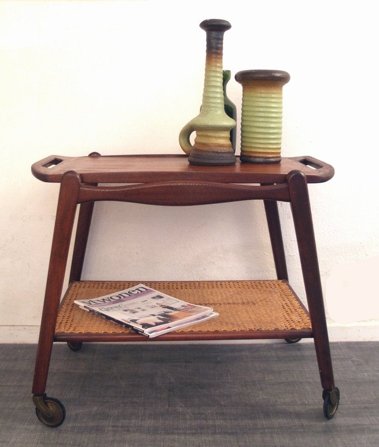 Jaren 50 trolley serveerwagen - stijl Johannes Anderson, Ophalen