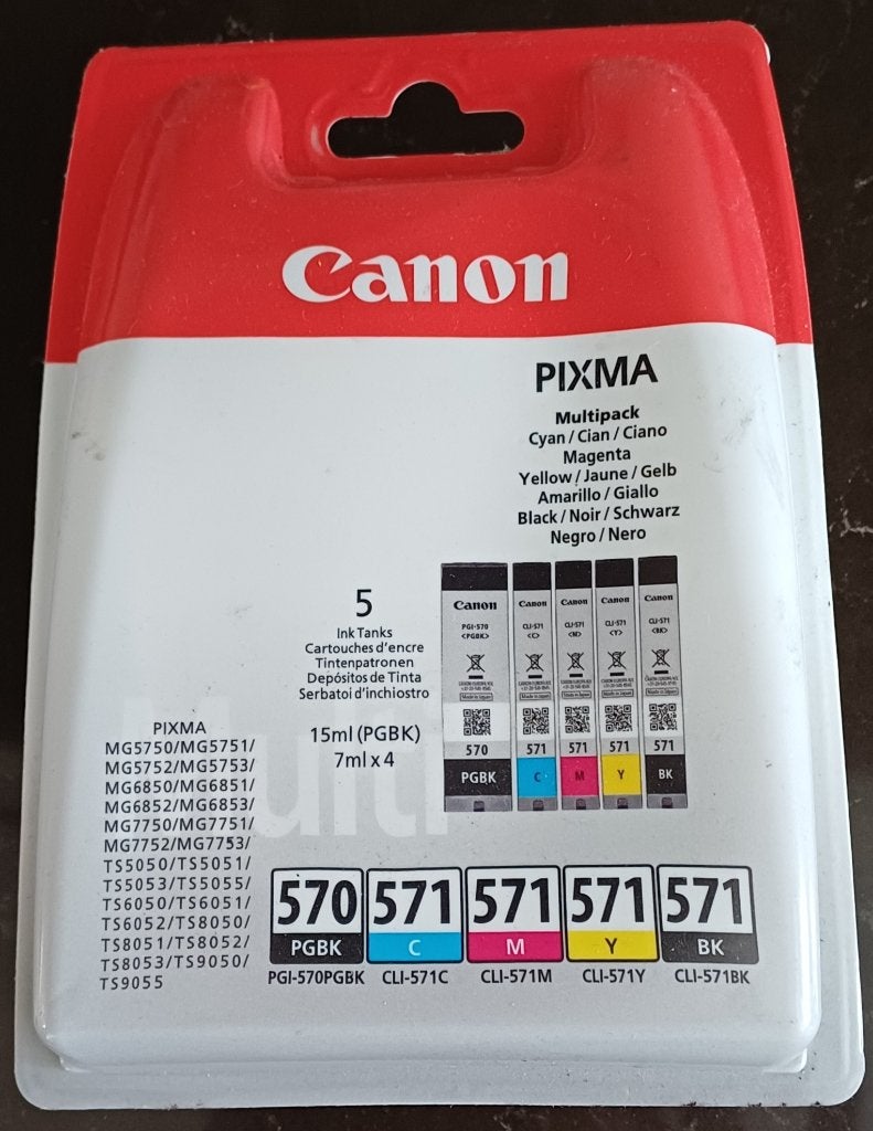 Canon PIXMA Multipack PGI-570PGBK CLI-571 (5 Inktpatronen), Ophalen of Verzenden, Nieuw, Cartridge, Canon