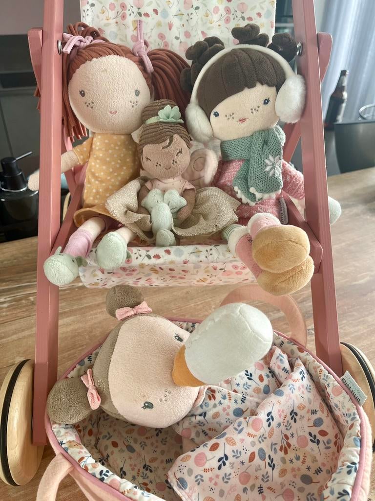 Little Dutch poppenset met houten kinderwagen, Ophalen, Zo goed als nieuw