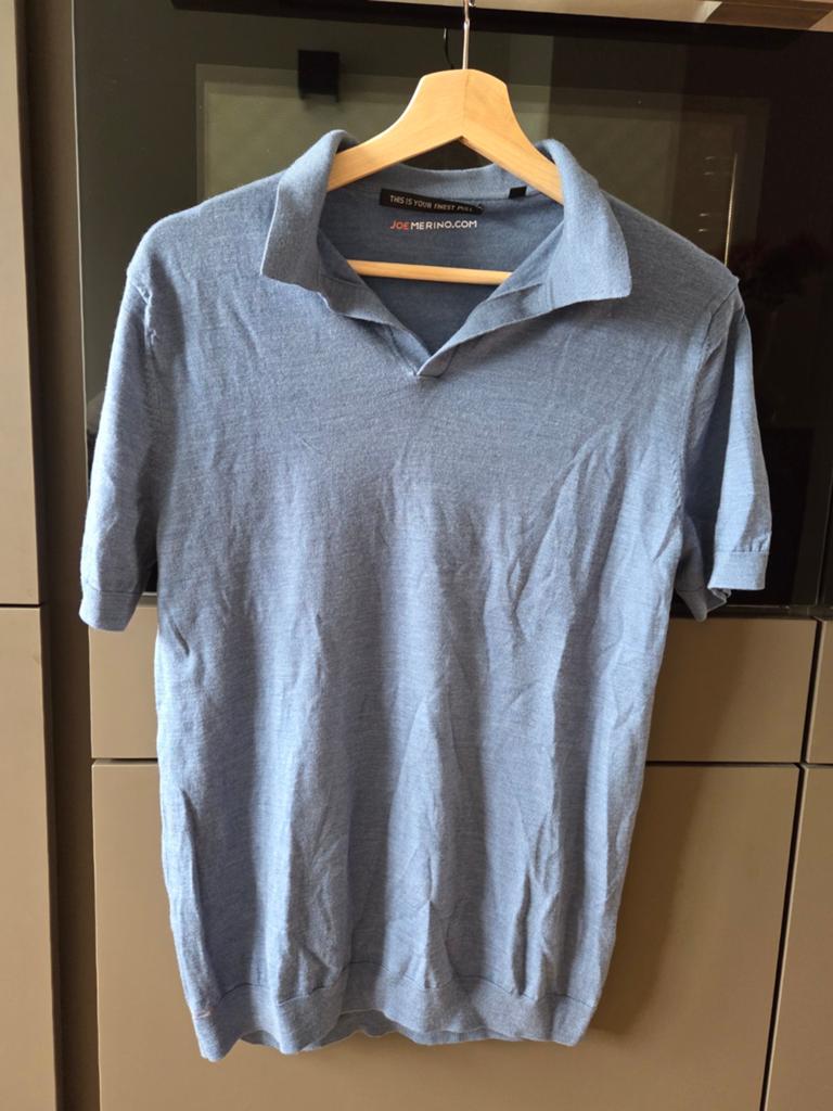 Joe Merino Riva polo Noordzee - 100% merino - Nieuw, Blauw, Joe Merino, Nieuw, Overige maten