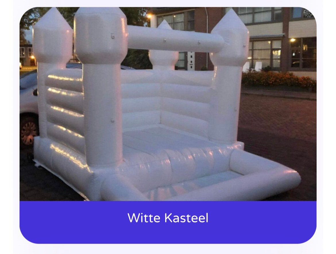 Witte kasteel springkussen te huur, Ophalen, Zo goed als nieuw, Overige
