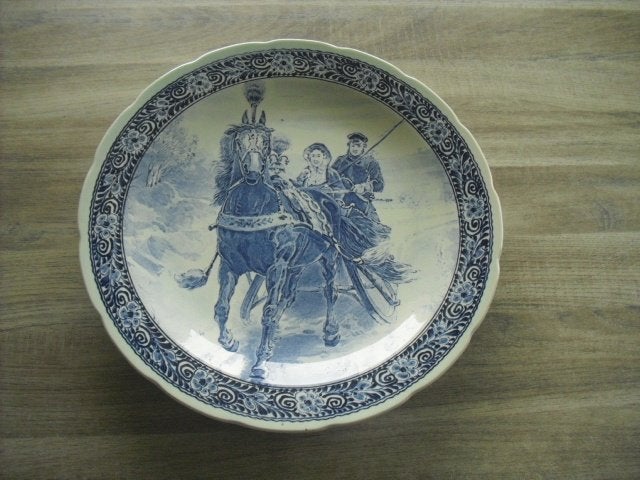 delfsblauw bord nr 4, Ophalen of Verzenden