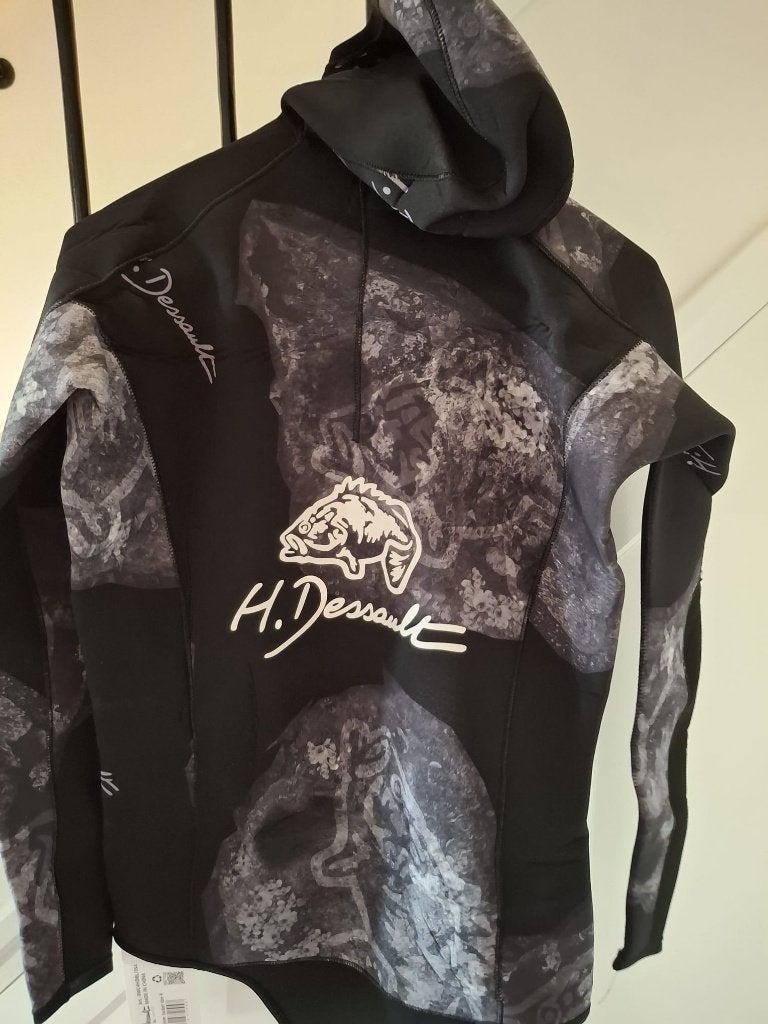 H.dessault Jacket Black Side 3mm Wetsuit Speervissen Nieuw, H.dessault, H.dessault, Nieuw, Ophalen of Verzenden